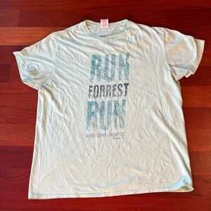 Run Forest Run Crewneck T-Shirt in Fluorescent Green